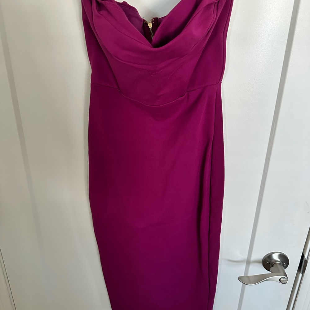 Fushia strapless Dress